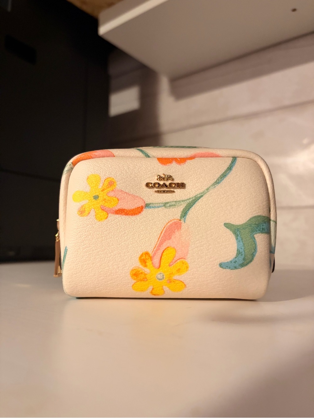 C8706 Coach mini boxy cosmetic pouch